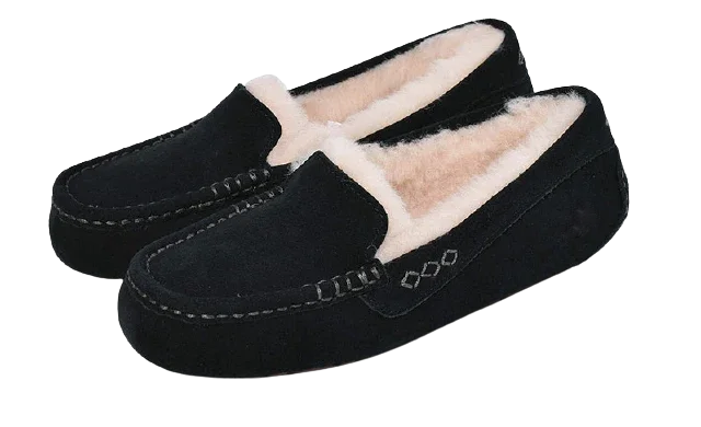 【年に１度の大感謝セール開催中です！】アグ モカシン レディース アンスレー UGG ANSLEY シューズ ぺたんこ 靴 フラット ボア ブランド もこもこ 防寒 保温 歩きやすい 人気 定番 かわいい お出かけ スリッポン シンプル カジュアル