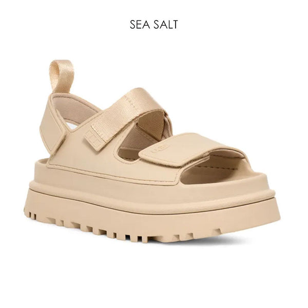 【年に1度のBIG BARGAIN開催！】UGG(アグ)サンダル ストラップ 厚底 プラットフォーム 軽量 ゴールデングロウ レディース GOLDENGLOW