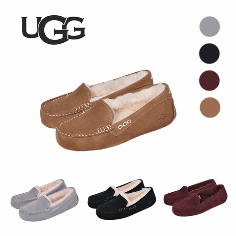 【年に１度の大感謝セール開催中です！】アグ モカシン レディース アンスレー UGG ANSLEY シューズ ぺたんこ 靴 フラット ボア ブランド もこもこ 防寒 保温 歩きやすい 人気 定番 かわいい お出かけ スリッポン シンプル カジュアル